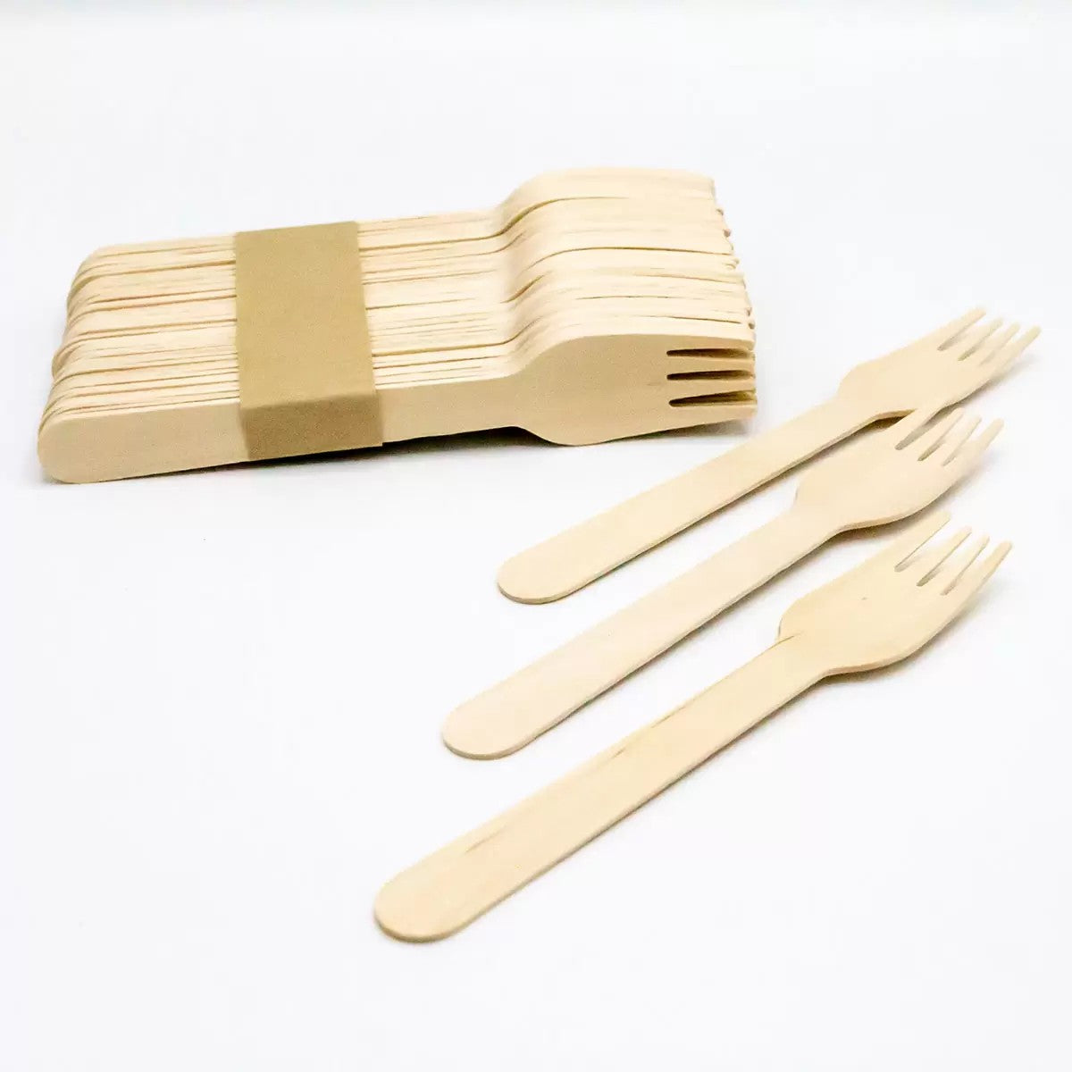 Disposable Wooden Cutlery Biodegradable Spoons Knives Forks Eco-Friendly