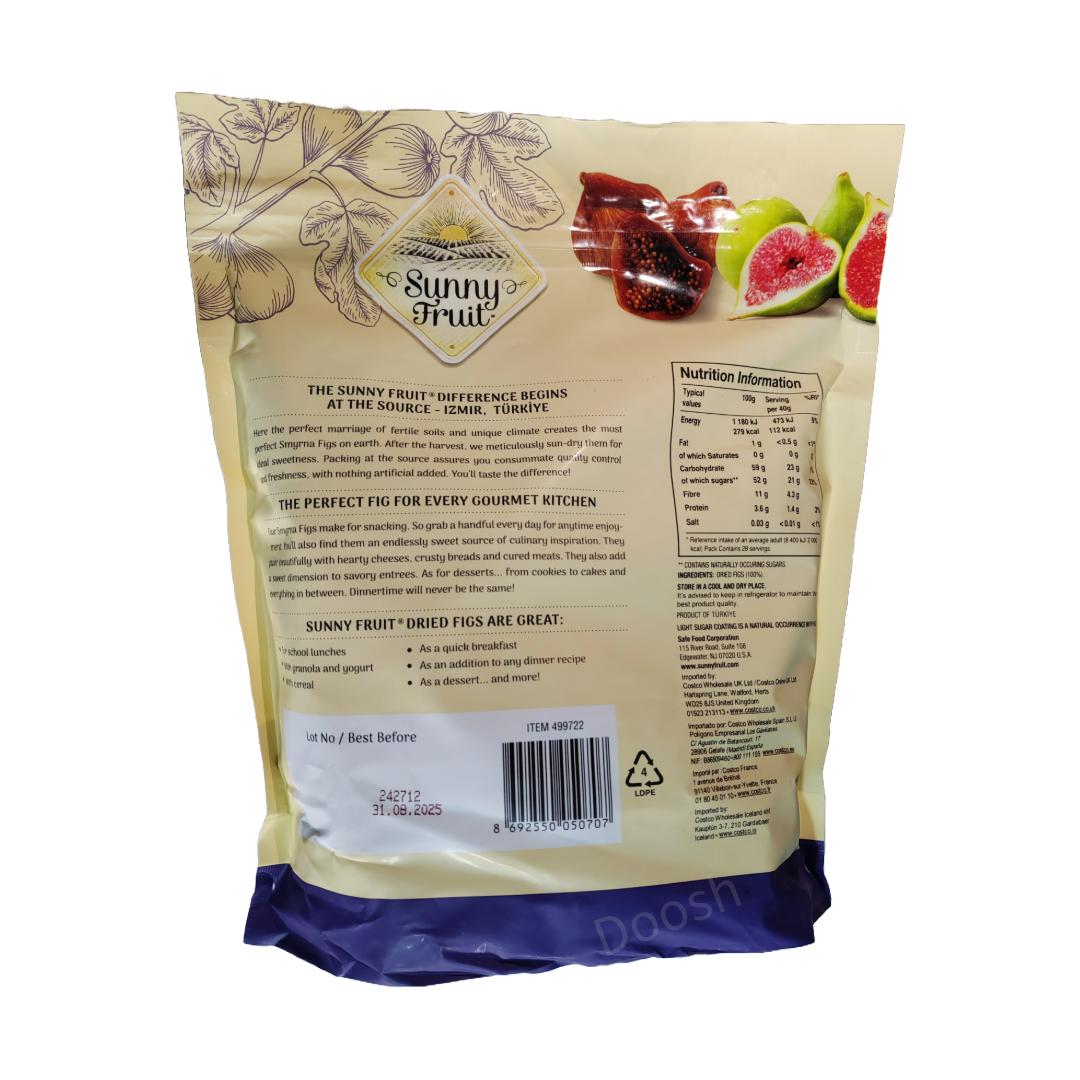 Sunny Fruit Dried Figs Smyrna Natural Juicy Gluten Free nutrition Rich