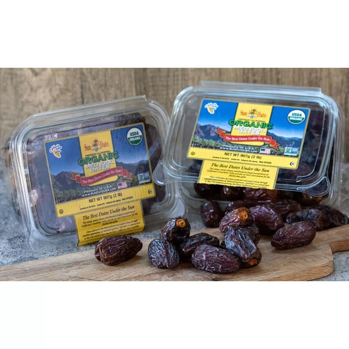 Sun Date California Medjool Organic Dates Gourmet Jumbo Large Medjoul 907g Pack