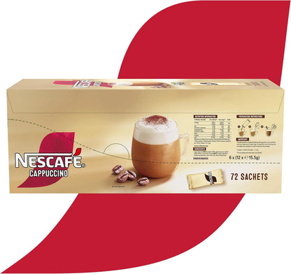 NESCAFÉ Cappuccino Coffee Instant Drink One Cup Sachets Pack 72x 15.5g