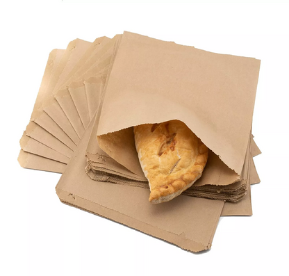 Brown Kraft Paper Bags Eco-Friendly Flat Strung Fruit and Food Storage Size 8.5" x8.5"