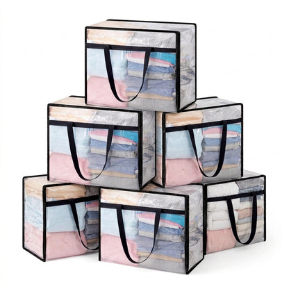 Heavy Duty 40L Clear Clothes Storage Bag Waterproof Multifunctional Organizer