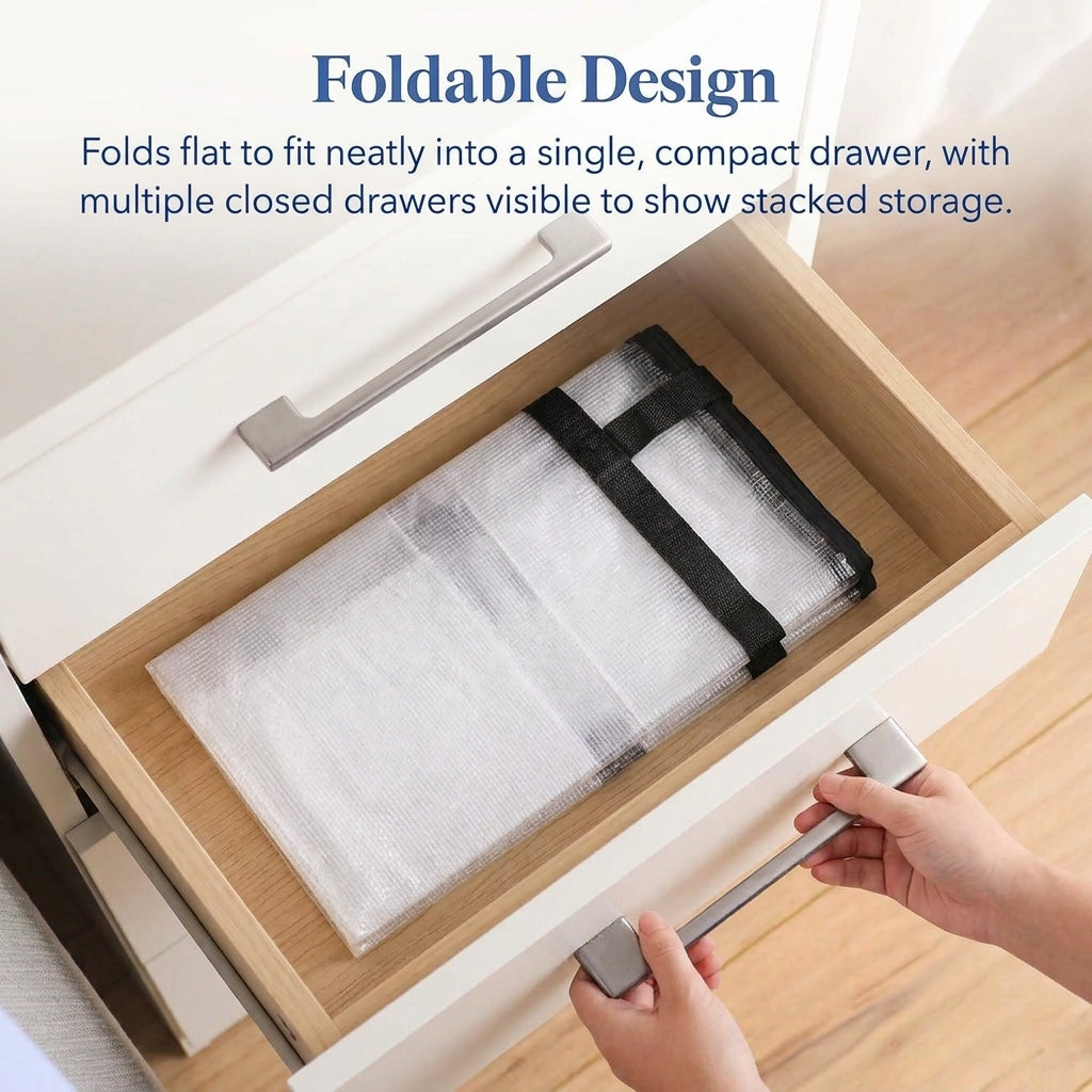 Heavy Duty 40L Clear Clothes Storage Bag Waterproof Multifunctional Organizer