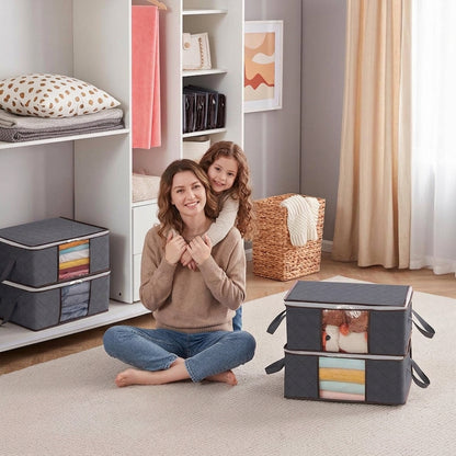 Clothes Storage Bags Foldable 35L Wardrobe Organiser Moving House Clear Window