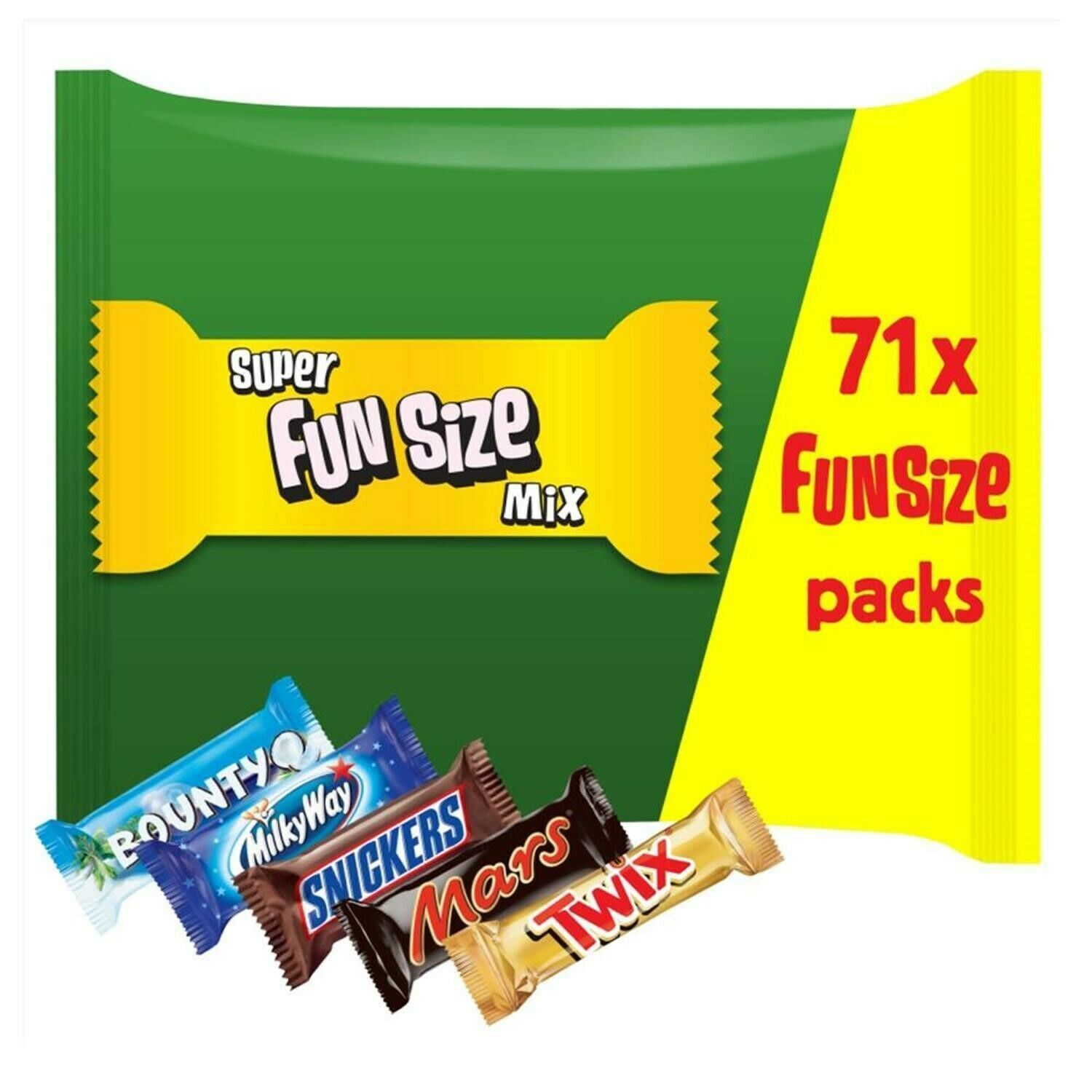 Mars Super Fun Size Mix 71 Bars Variety Assorted Minis Chocolate Bars ...