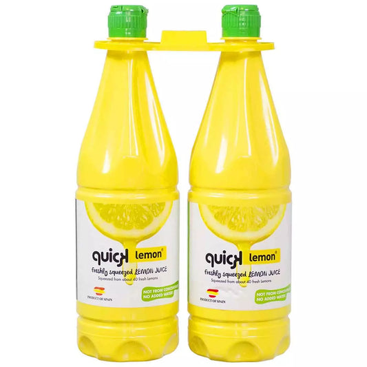 Freshly Squeezed Lemon Juice 2x1L Not From Concentrate Zesty & Natural Lemonade