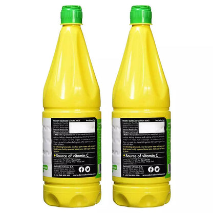Freshly Squeezed Lemon Juice 2x1L Not From Concentrate Zesty & Natural Lemonade