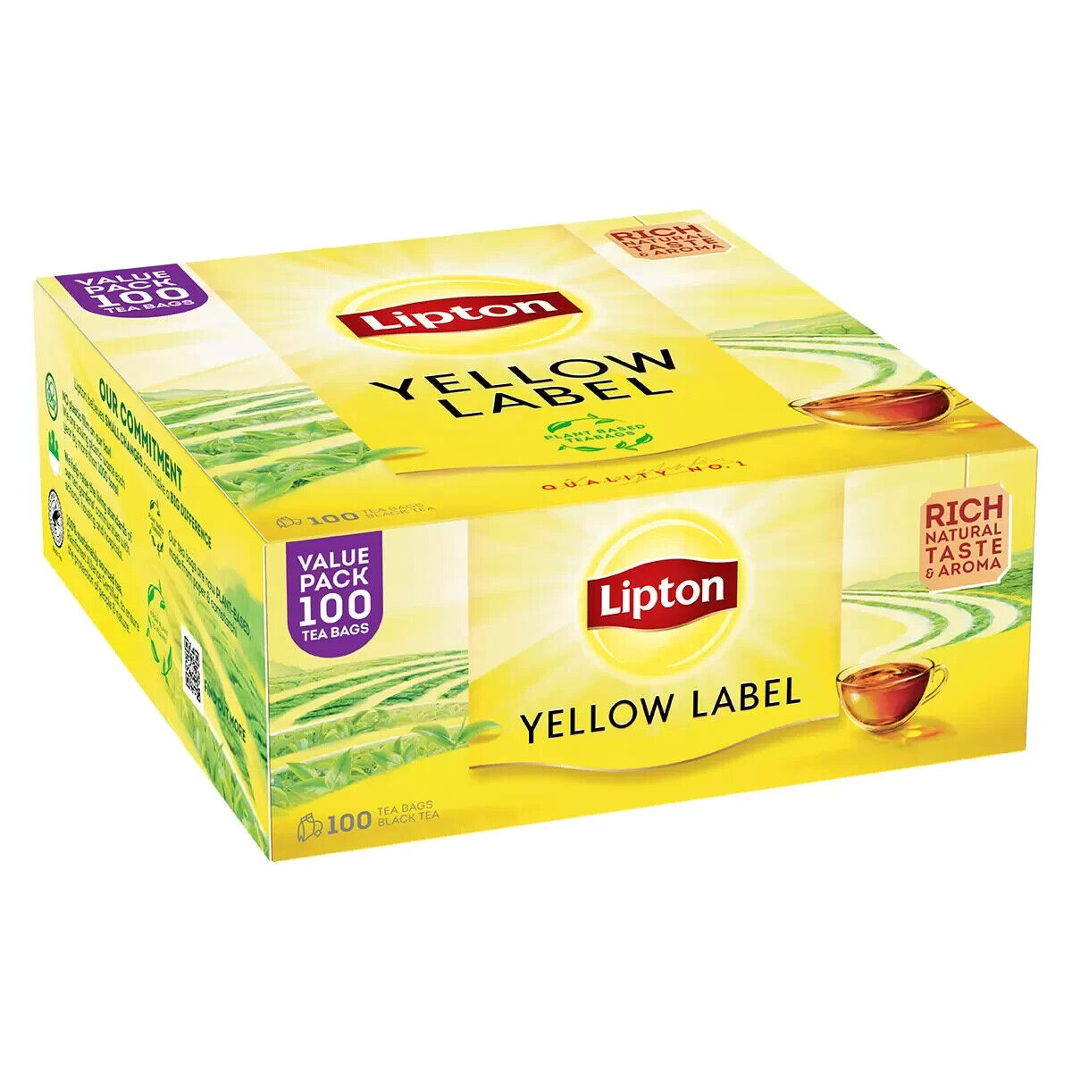 Lipton Yellow Label Tea Bags Aromatic Black Tea Multipack  4 x 100 Pack