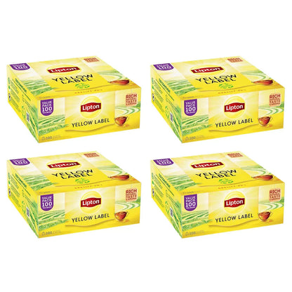 Lipton Yellow Label Tea Bags Aromatic Black Tea Multipack  4 x 100 Pack